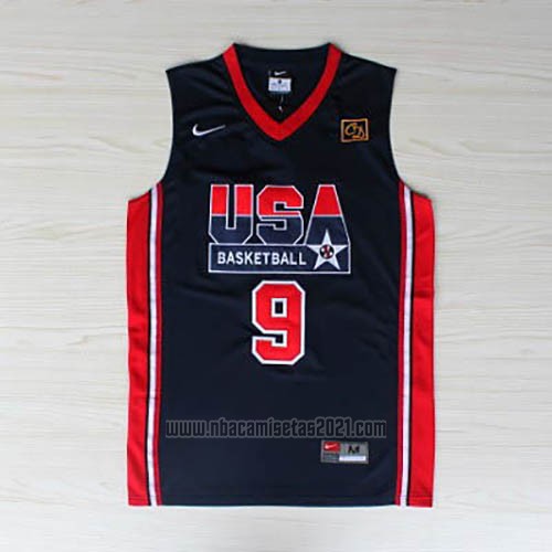 Camiseta USA 1992 Michael Jordan #9 Negro